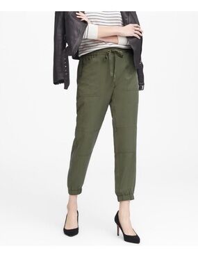 BANANA REPUBLIC Olive Green Heritage Lyocell Tencel Utility Jogger Pants M